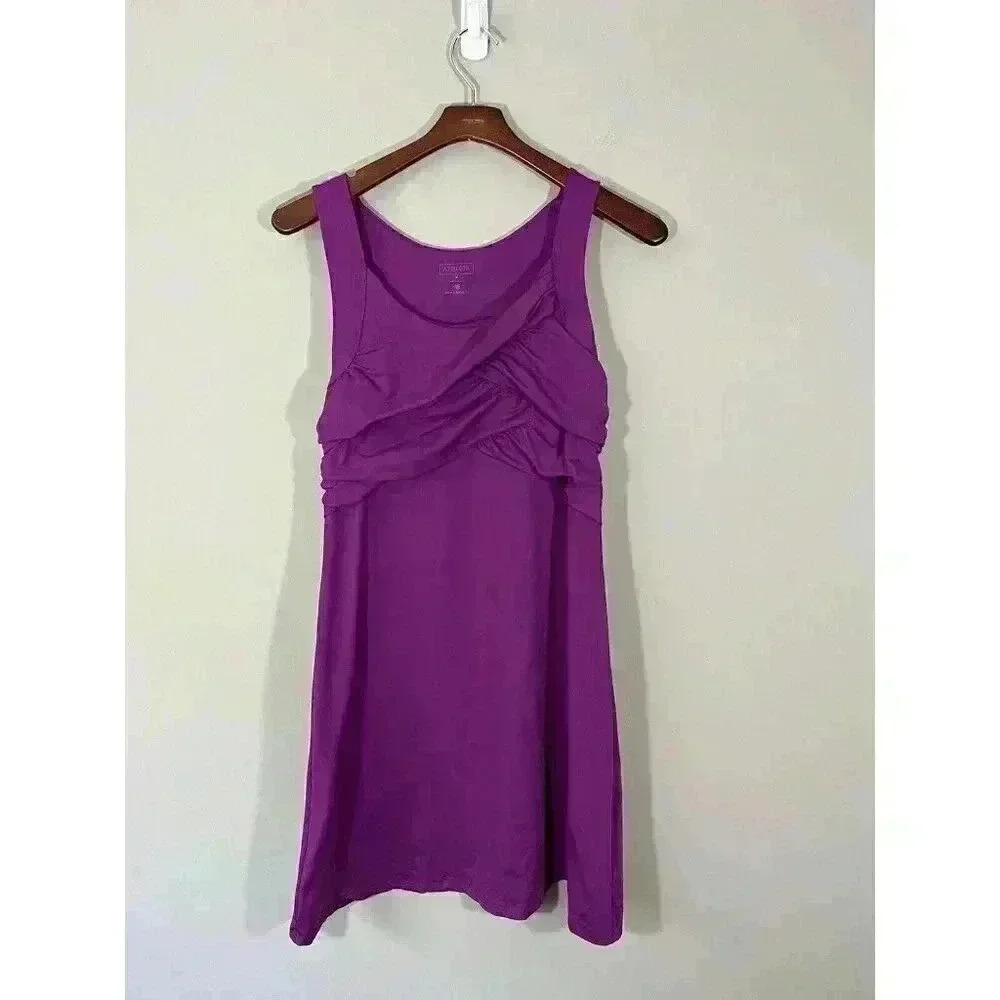 ATHLETA DRAPED TUNIC DRESS ATHLEISURE SHELF BRA 221773 Pink Size Medium